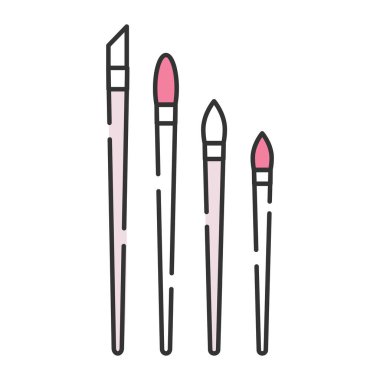 Isolated makeup brush colored fashion icon Vector illustration
