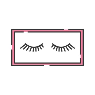 Isolated false eyelash colored fashion icon Vector illustration