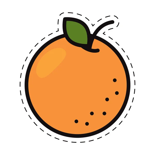 Isolerad Färgad Orange Ikon Platt Stil Vektor Illustration — Stock vektor