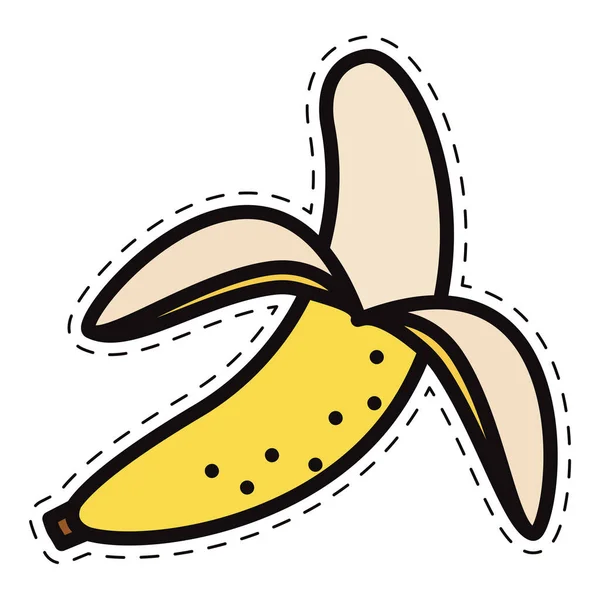 Μεμονωμένο Χρωματισμένο Εικονίδιο Μπανάνα Επίπεδη Στυλ Διανυσματική Απεικόνιση — Διανυσματικό Αρχείο