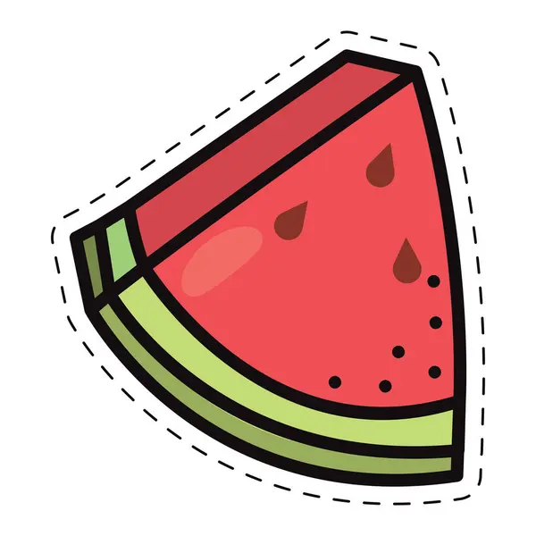 Isolierte Farbige Wassermelonen Ikone Flacher Stil Vektorillustration — Stockvektor