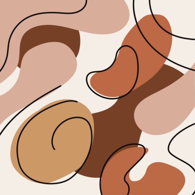 Özet şekilli el çizimi illüstrasyon arkaplanı Vektör çizimi