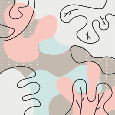 Özet şekilli el çizimi illüstrasyon arkaplanı Vektör çizimi