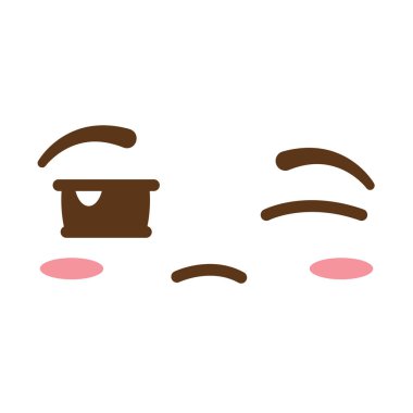 Uyuyan şirin yüz ifadesi vektör illüstrasyonuName