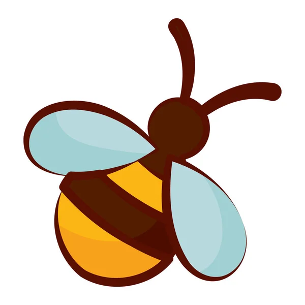 隔離された着色された手描きの蜂のベクターのイラスト — ストックベクタ