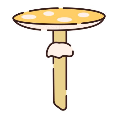 İzole edilmiş renkli mantar simgesi Düz Tasarım Vektörü illüstrasyonu