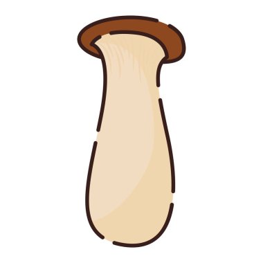 İzole edilmiş renkli mantar simgesi Düz Tasarım Vektörü illüstrasyonu