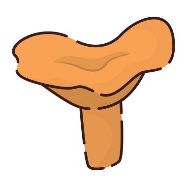 İzole edilmiş renkli mantar simgesi Düz Tasarım Vektörü illüstrasyonu