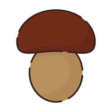 İzole edilmiş renkli mantar simgesi Düz Tasarım Vektörü illüstrasyonu