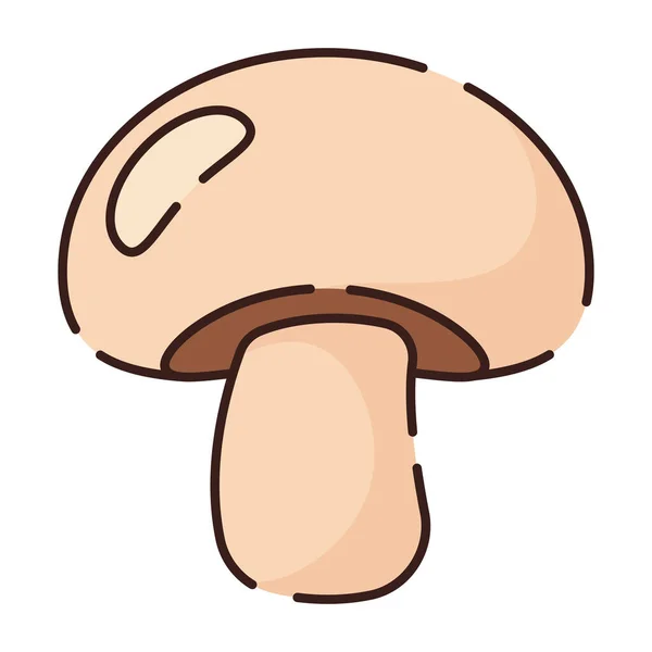 Isolated Colored Mushroom Icon Flat Design Vector Illustration — Stock Vector