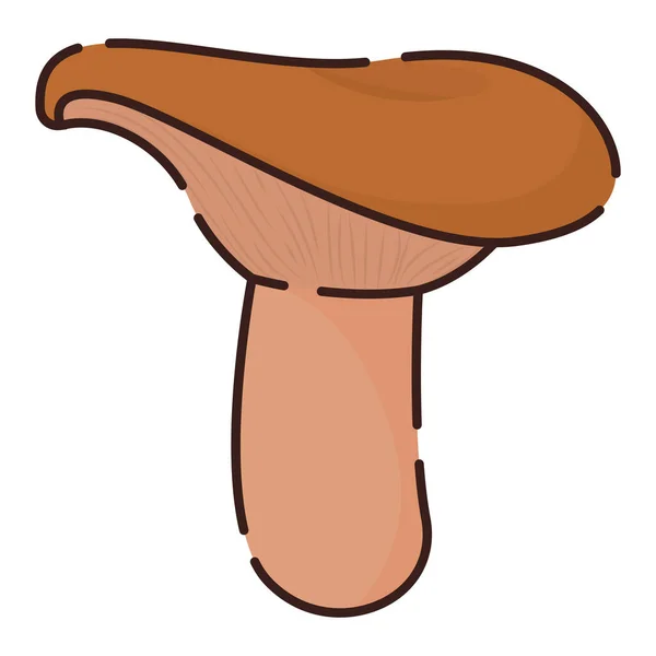 Isolated Colored Mushroom Icon Flat Design Vector Illustration — Stock Vector