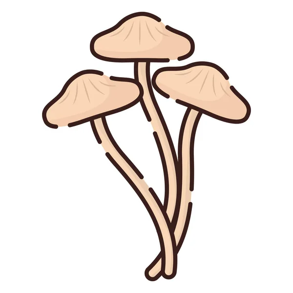 Isolée Icône Champignon Couleur Design Plat Illustration Vectorielle — Image vectorielle