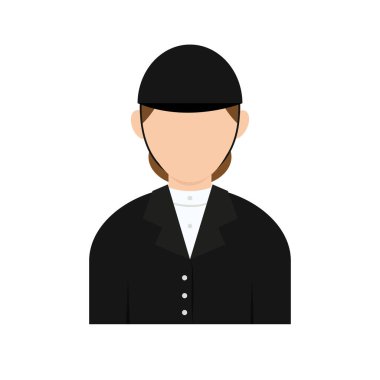 Soyut siyahi kadın polis karakteri Vektör illüstrasyonu