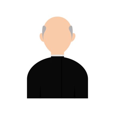 Soyut renkli erkek rahip karakteri Vektör illüstrasyonu