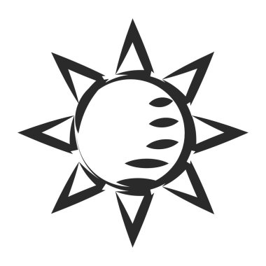 Isolated colored sun sketch icon Vector illustration