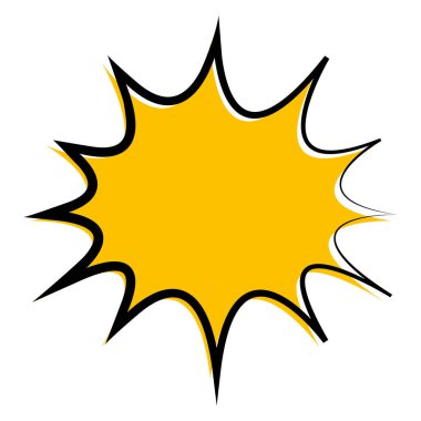 İzole edilmiş renkli boş çizgi roman balonu Vektör illüstrasyonuName