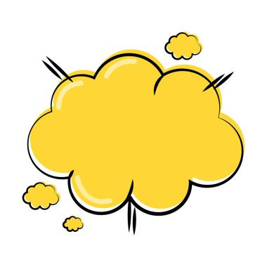 İzole edilmiş renkli boş çizgi roman balonu Vektör illüstrasyonuName