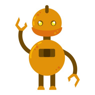 İzole edilmiş şirin robot oyuncak ikonu Vektör illüstrasyonu