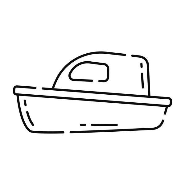 Isolated Flat Ship Toy Sketch Icon Vector Illustration — Stock Vector
