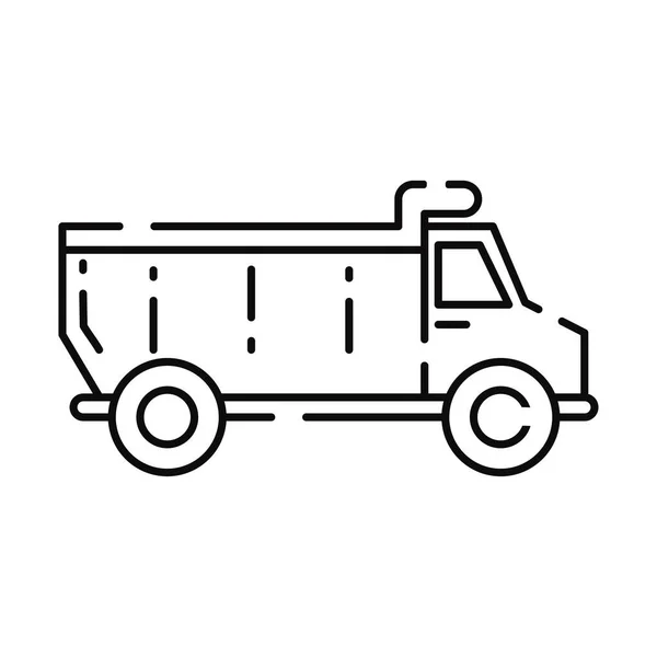 隔離された平らなトラックのおもちゃのスケッチ アイコン ベクターのイラスト — ストックベクタ