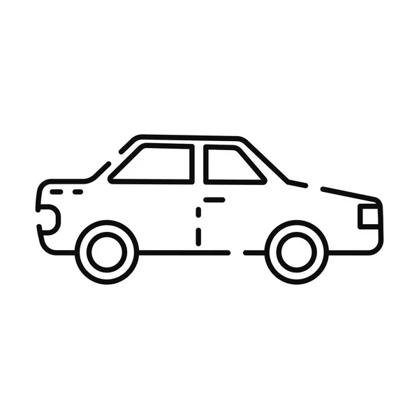 Isolated Flat Car Toy Sketch Icon Vector Illustration — Stock Vector