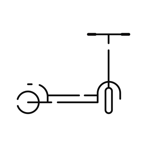 Icono Boceto Juguete Scooter Plano Aislado Ilustración Vectorial — Vector de stock