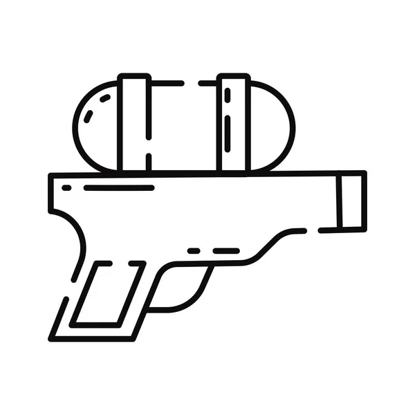 Isolated Flat Water Gun Toy Sketch Icon Vector Illustration — Stock Vector