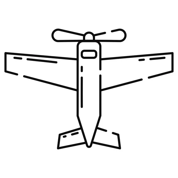 Изолированный Плоский Набросок Игрушки Самолета Иконка Вектор Иллюстрация — стоковый вектор