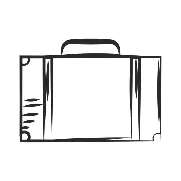 Isolierte Skizze Eines Reisetaschensymbols Vector Illustration — Stockvektor
