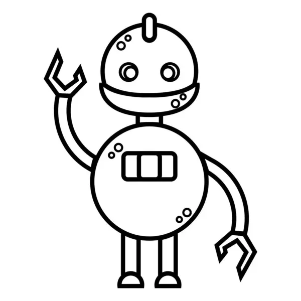 Sammanfattning Isolerad Robot Leksak Ikon Vektor Illustration — Stock vektor