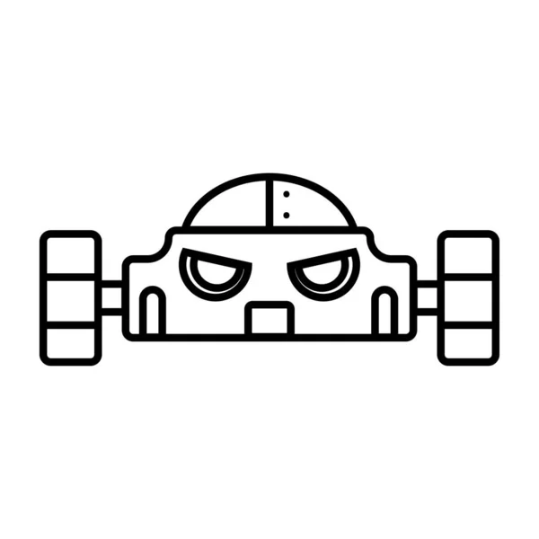 Schema Icona Giocattolo Robot Isolato Illustrazione Vettoriale — Vettoriale Stock