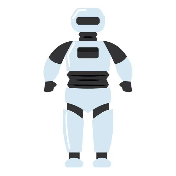 隔離された着色されたかわいいロボットのおもちゃのアイコンベクターのイラスト — ストックベクタ