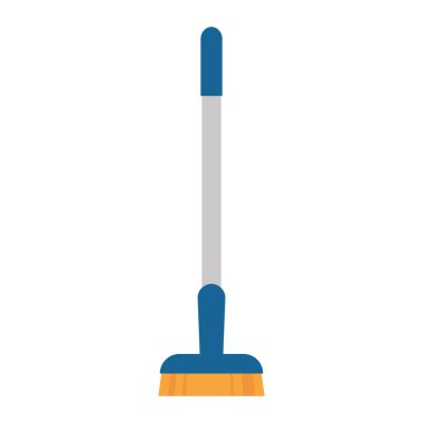 Ayrı renkte süpürge temizleme simgesi Vektör illüstrasyonu