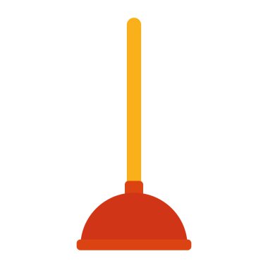 İzole edilmiş renkli tuvalet pompası ikonu Vektör illüstrasyonu