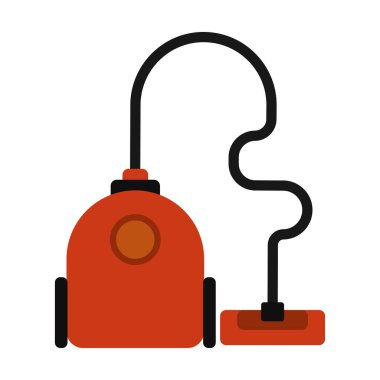 İzole edilmiş renkli elektrikli süpürge ikonu Vektör illüstrasyonuName