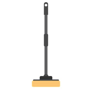 İzole edilmiş renkli paspas temizleme simgesi Vektör illüstrasyonuName