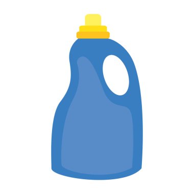 İzole edilmiş sıvı sabun şişesi temizleme ikonu Vektör illüstrasyonu