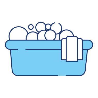 Sabun köpüğü ikonu Vektör illüstrasyonlu izole edilmiş tek renkli kova