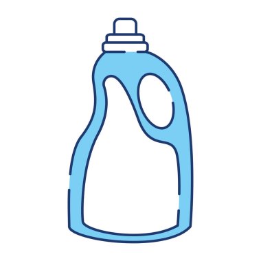 İzole edilmiş tek renkli sıvı sabun şişesi temizleme ikonu Vektör illüstrasyonu