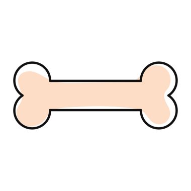 İzole edilmiş renkli köpek kemiği oyuncak ikonu Vektör illüstrasyonu