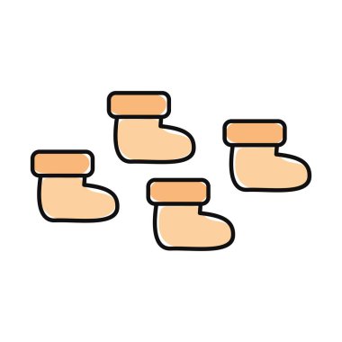 İzole edilmiş renkli evcil hayvan ayakkabısı simgesi Vektör illüstrasyonu