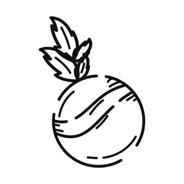 Kedinin oyuncak ikonu Vektör illüstrasyonunun izole edilmiş bir çizimi