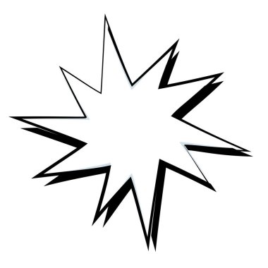 İzole edilmiş boş komik konuşma balonu sohbet vektörü illüstrasyonu