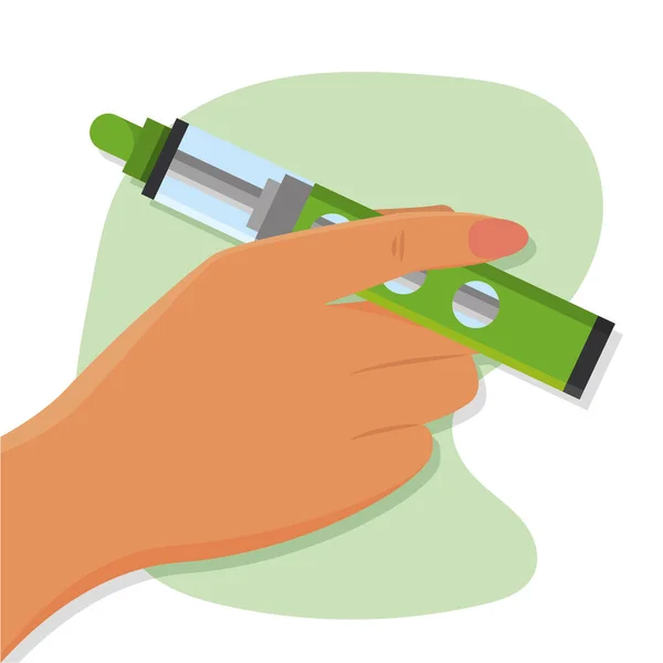 Μεμονωμένο Χέρι Που Κρατά Μια Απεικόνιση Διανυσματικού Ηλεκτρονικού Τσιγάρου — Διανυσματικό Αρχείο