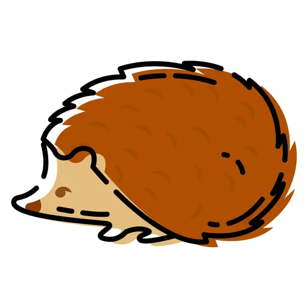 Isolated Colored Cute Hedgehog Animal Sketch Vector Illustration — Stock Vector