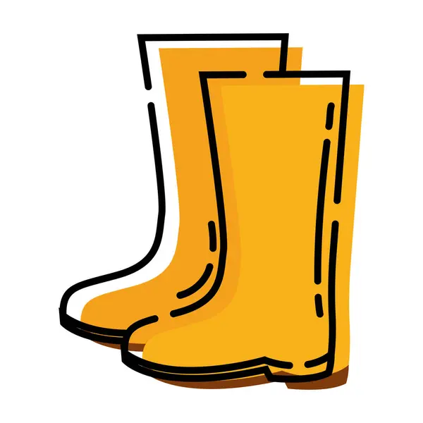 Isolated Colored Mud Boots Sketch Icon Vector Illustration — Stock Vector