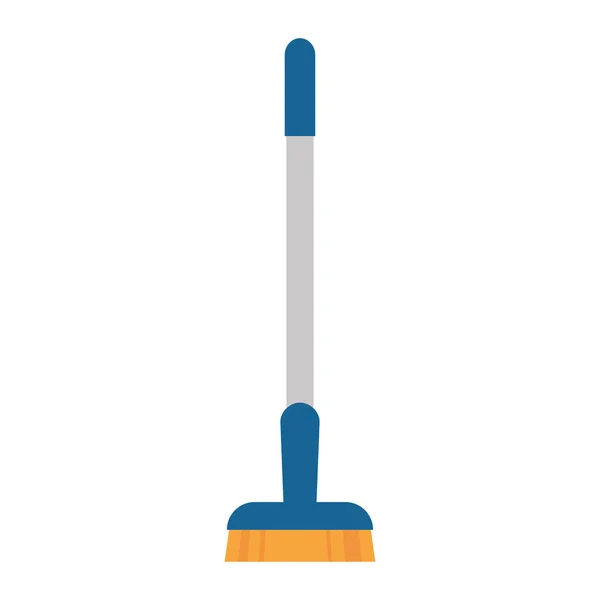 孤立的彩色扫帚清洁图标矢量插图 — 图库矢量图片