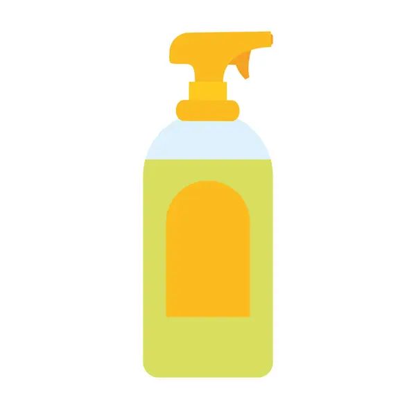 孤立的彩色液体肥皂瓶清洁图标矢量插图 — 图库矢量图片