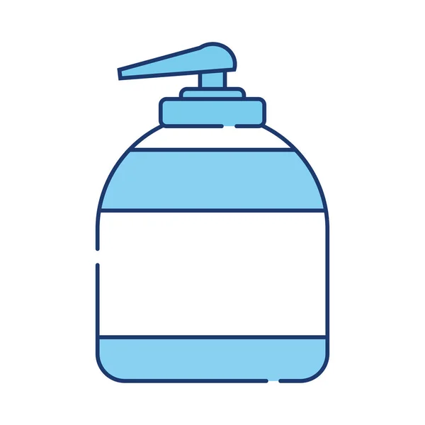 Isolato Monocolore Bottiglia Sapone Liquido Icona Pulizia Illustrazione Vettoriale — Vettoriale Stock