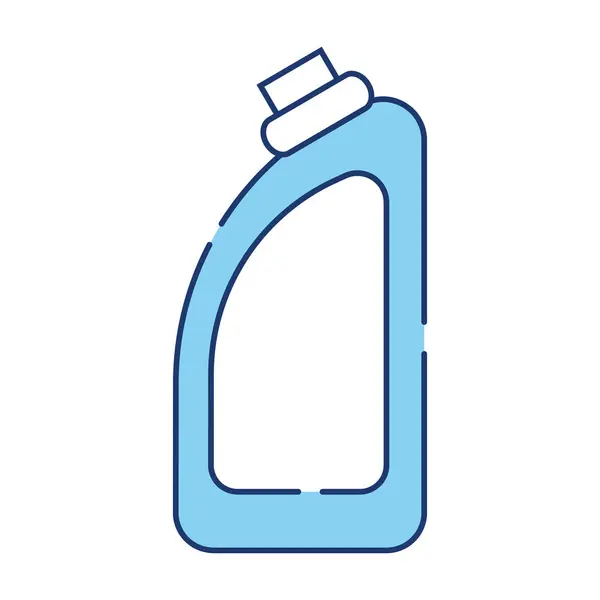 Isolato Monocolore Bottiglia Sapone Liquido Icona Pulizia Illustrazione Vettoriale — Vettoriale Stock